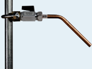 Schnell-T auf verzinktem Rohr mit Kugelhahn außen/außen (221127) und Set 2 (Entnahmerohr 45°, 274560)